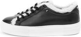 KUNOKA Kaia molly black leather - Sneakers Dames - maat 40 - Zwart Wit