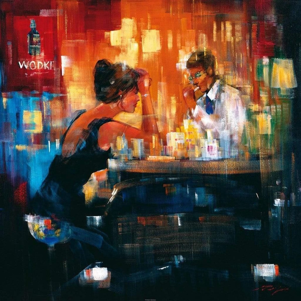 PGM Kunstdruk Madjid - Bar Scene I 70x70cm Divers