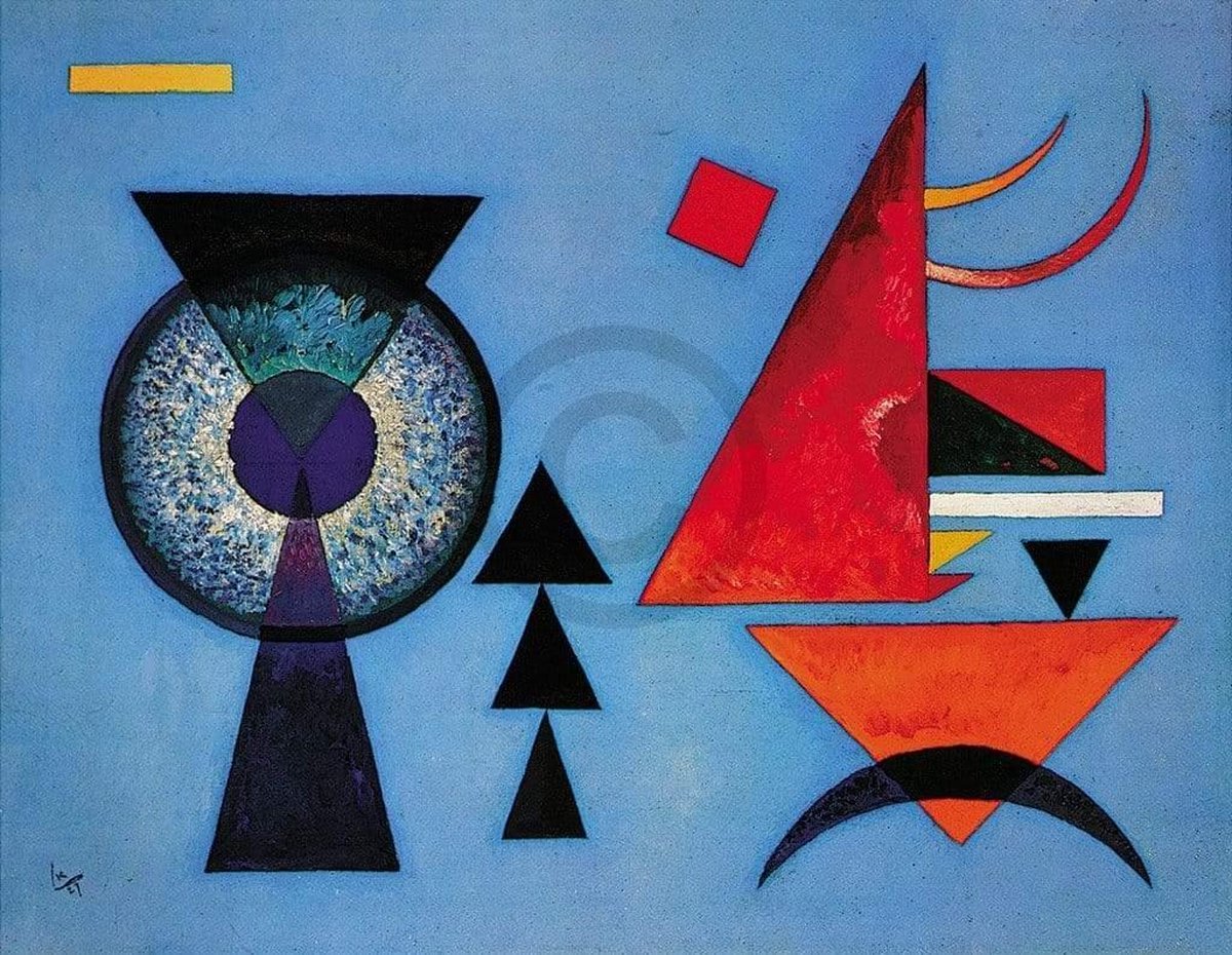 PGM Kunstdruk Wassily Kandinsky - Weiches Hart 100x70cm Divers