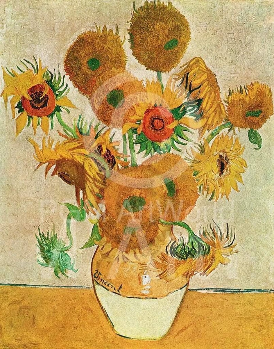 PGM Kunstdruk Vincent Van Gogh - Sunflowers 50x70cm Divers