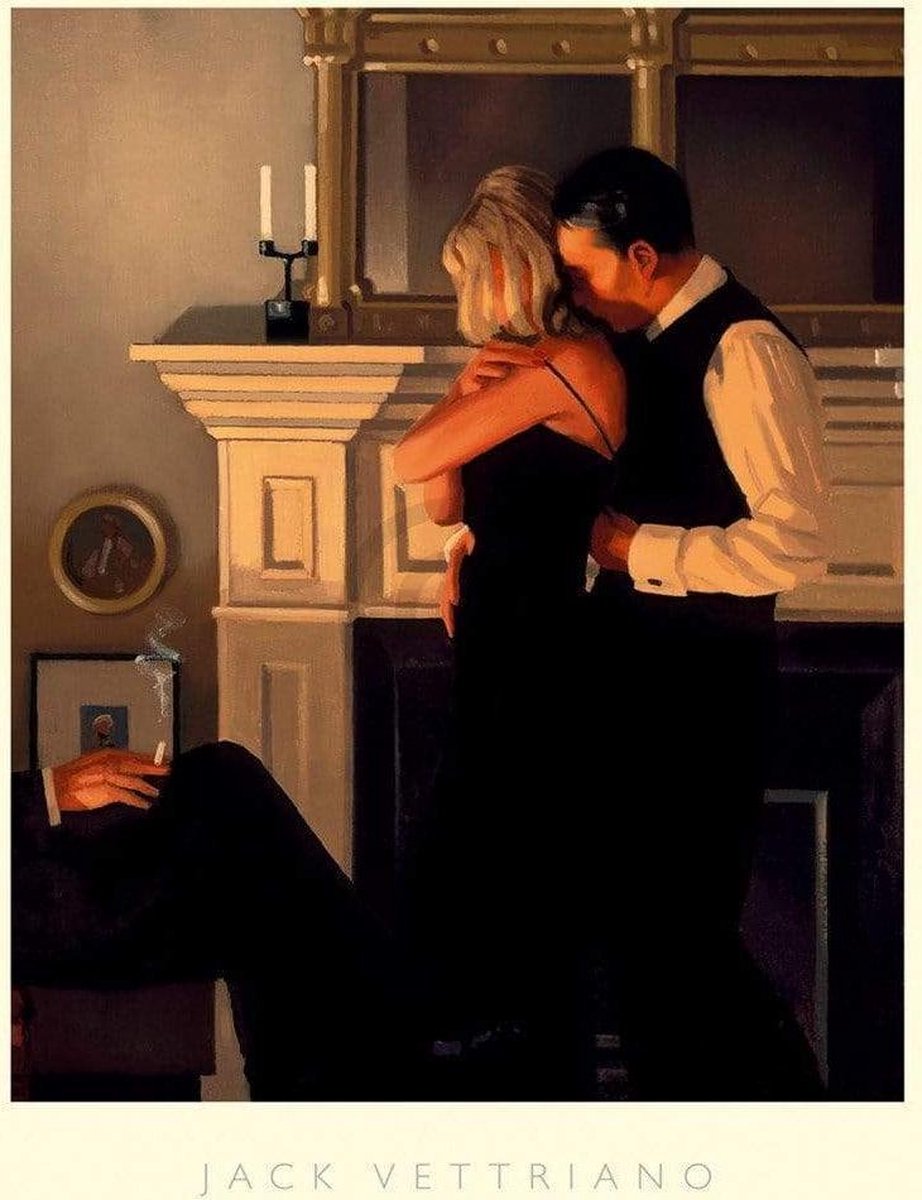 PGM Kunstdruk Jack Vettriano - Beautiful Losers II 60x80cm Divers