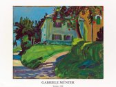 Kunstdruk Gabriele Münter - Sommer 1908 Haus mit Apfelbaum 90x70cm