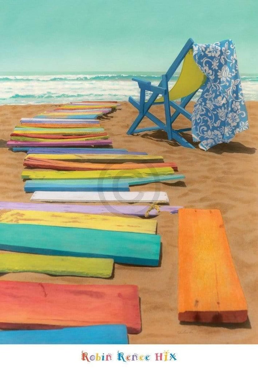 PGM Kunstdruk Heidi Reil - Biscus Blue 45x66cm Divers