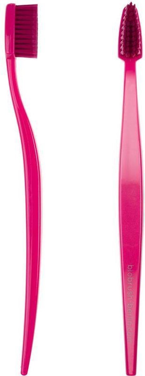 Biobrush EcoBrush - Tandeborstel - Paars - Houten tandenborstel - Ergonomisch - Biologisch afbreekbaar - Uniek kleurdesign