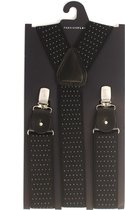 Bretels - Gestipte bretels - Zwarte bretellen - Verstelbare bretellen