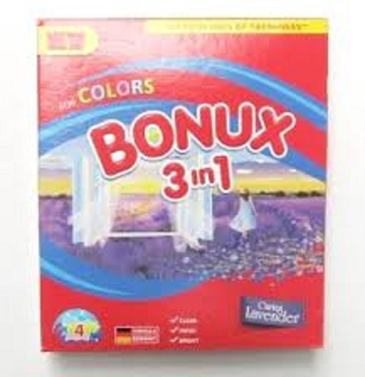 Bonux 3 in 1 Waspoeder - 6 x 400 gram - 24 wasbeurten - Colors - Caring Lavender