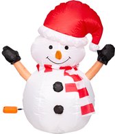 Opblaasbare kerstman of sneeuwpop - Rood - 70 cm - Kerstversiering