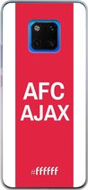 Huawei Mate 20 Pro Hoesje Transparant TPU Case - AFC Ajax - met opdruk #ffffff