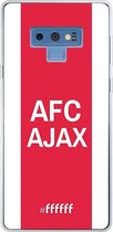 Samsung Galaxy Note 9 Hoesje Transparant TPU Case - AFC Ajax - met opdruk #ffffff