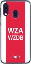 Samsung Galaxy A40 Hoesje Transparant TPU Case - AFC Ajax - WZAWZDB #ffffff