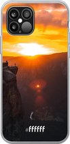 iPhone 12 Pro Max Hoesje Transparant TPU Case - Rock Formation Sunset #ffffff