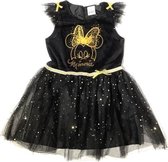 Disney Minnie Mouse jurk - feestjurk - zwart/goud maat 116