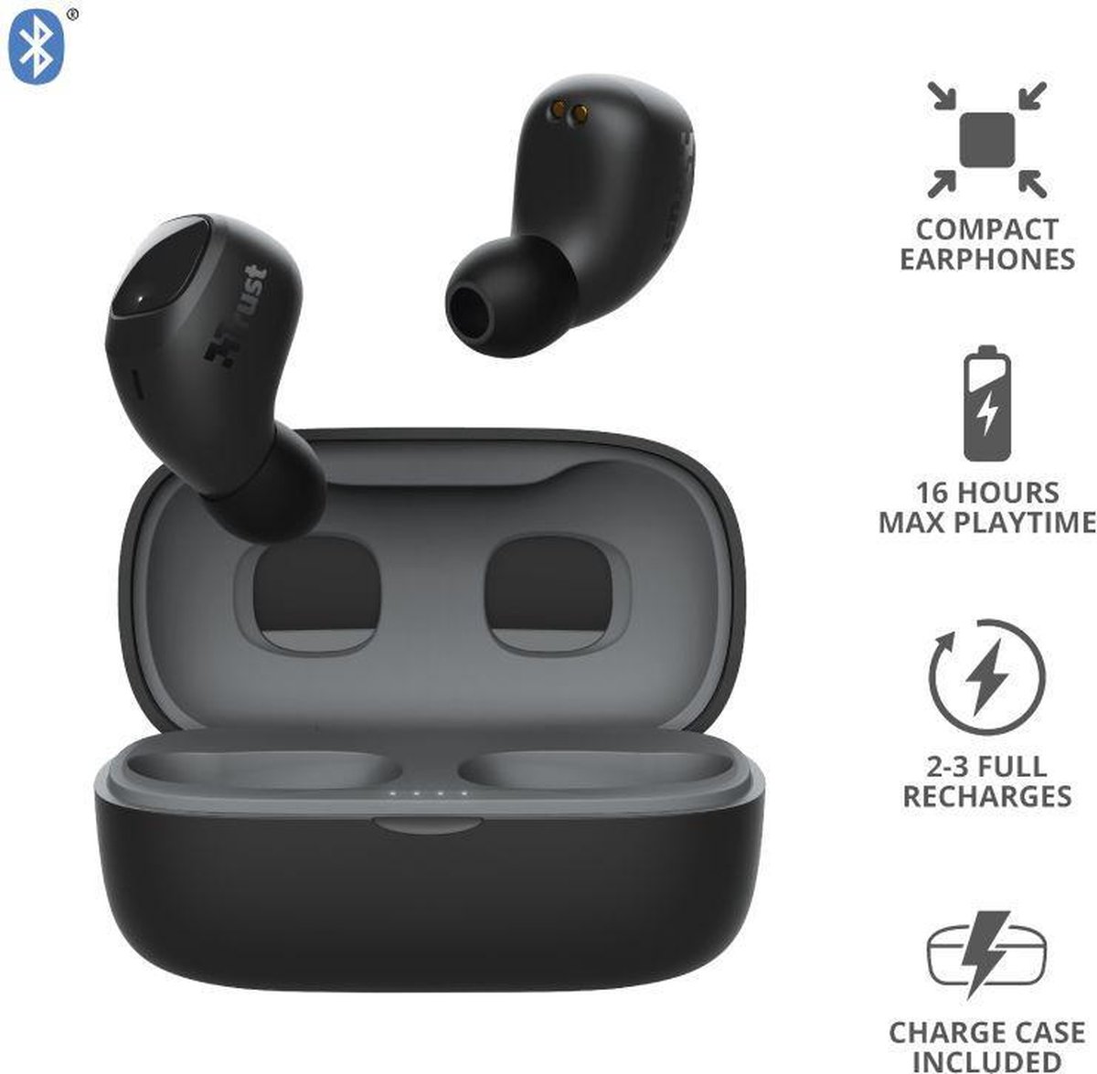 Trust Nika Compact Bluetooth Earphones 