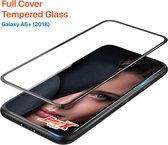 EmpX Samsung Galaxy A6+ (2018)   Tempered Glass Zwart Full Cover Plus