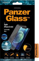 PanzerGlass - Screenprotector geschikt voor Apple iPhone 12 Mini Glazen | PanzerGlass Edge to Edge Screenprotector - Case Friendly - Zwart
