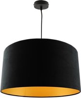 Olucia Urvin - Moderne Hanglamp - Stof - Goud;Zwart - Rond - 50 cm