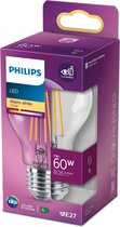 Philips LED lamp E27 lamp Monochroom Lichtbron - Warm wit - 7W = 60W - Ø 6 cm - 1 stuk