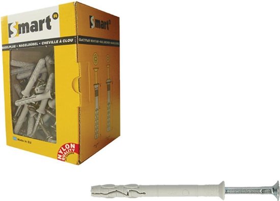 Nylon slagplug met verzonken kraag