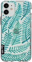 Casetastic Apple iPhone 12 Mini Hoesje - Softcover Hoesje met Design - Turquoise Fronds Print