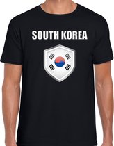 Zuid Korea landen t-shirt zwart heren - Zuid Koreaanse landen shirt / kleding - EK / WK / Olympische spelen South Korea outfit M