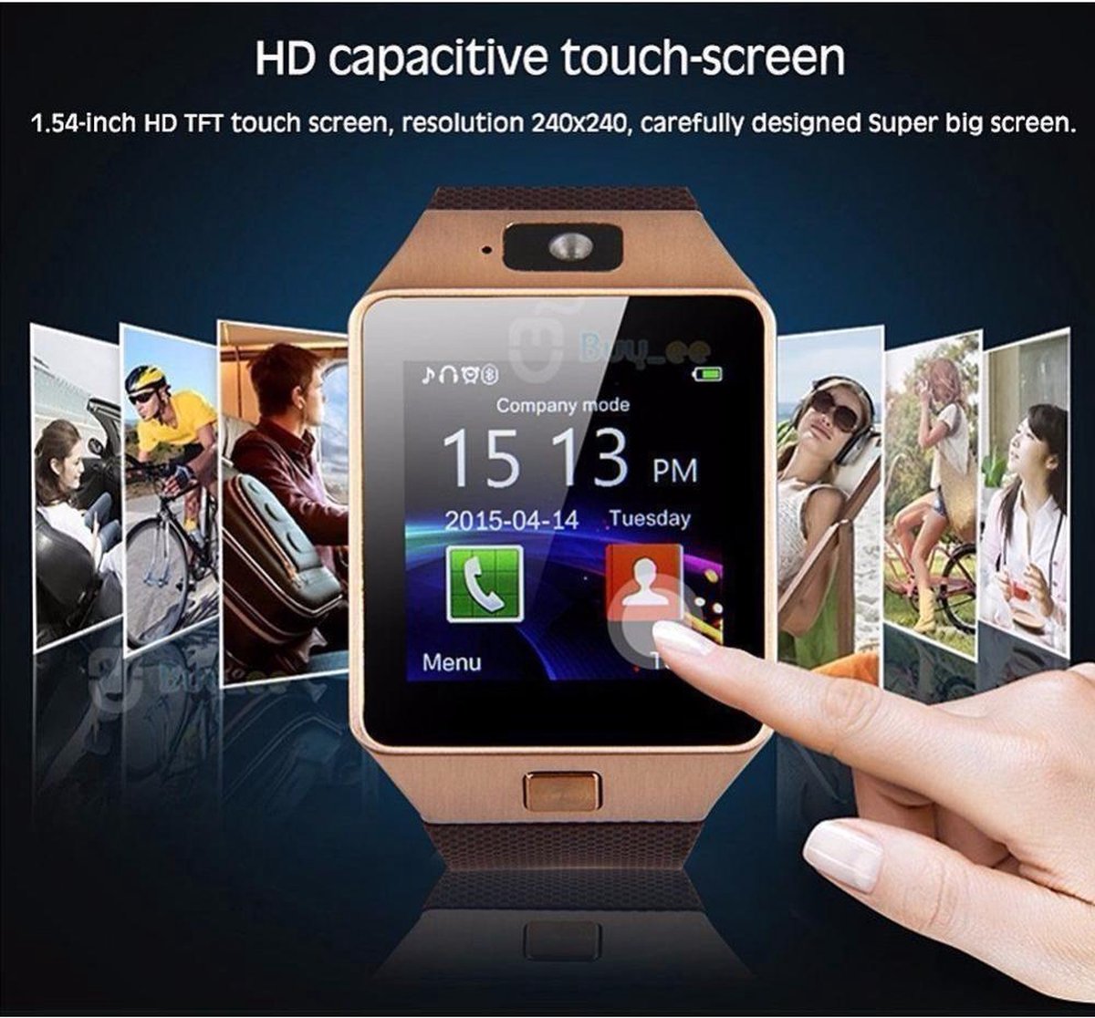 Bluetooth DZ09 ZILVER Android Smartwatch met Camera Whatsapp en Facebook bol