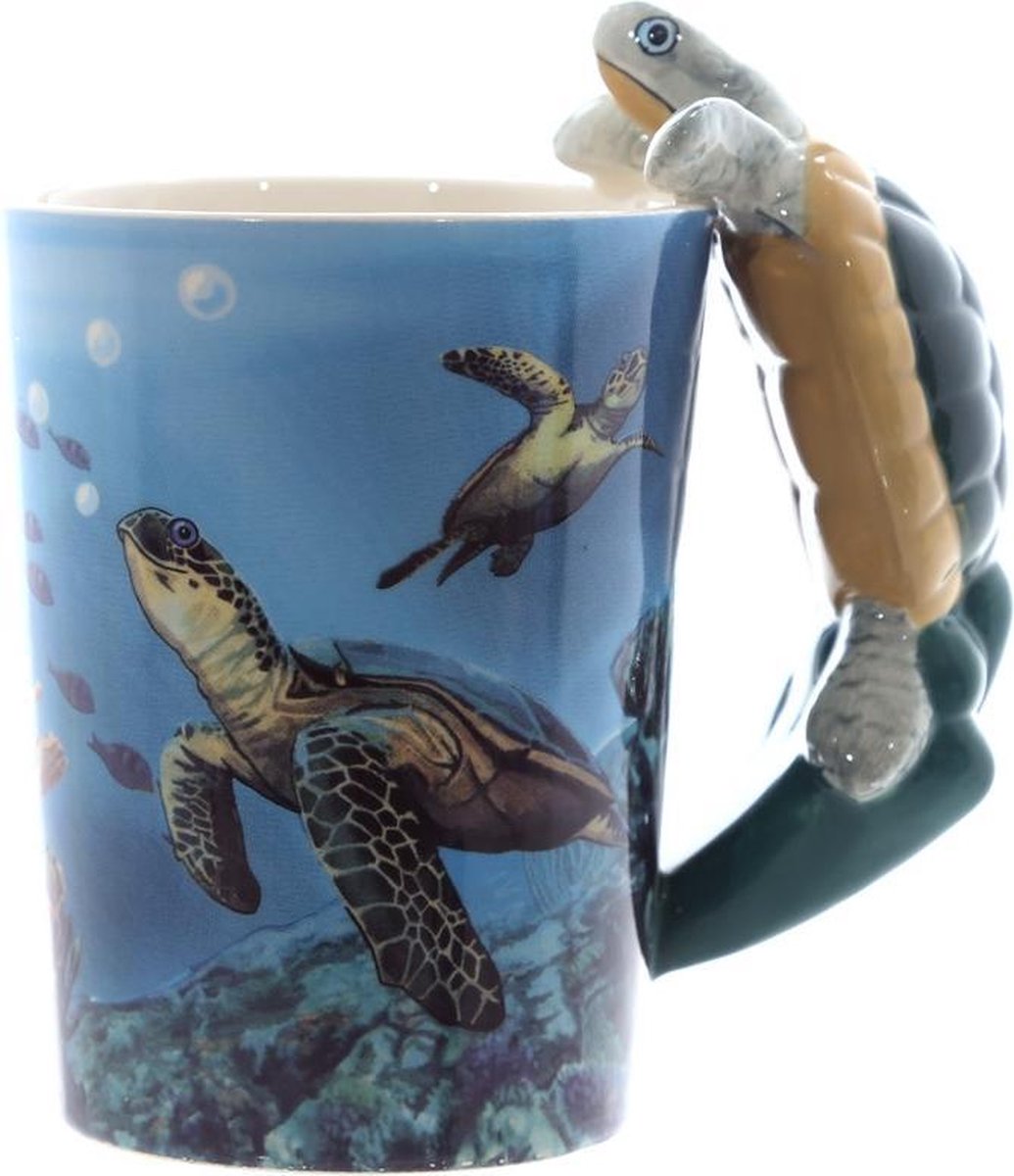 Beker met schildpad handvat