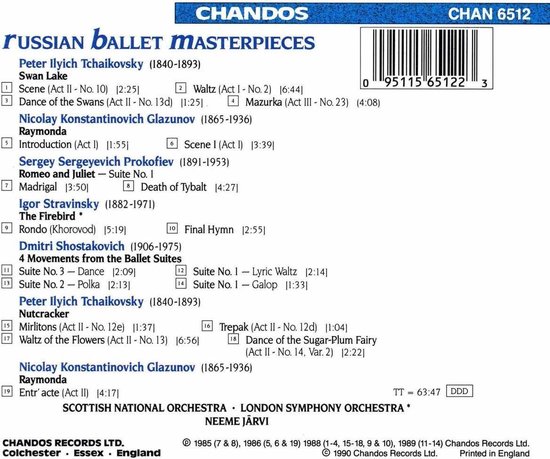 Russian Ballet Masterpieces, London Symphony Orchestra | Muziek | bol