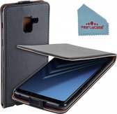 Pearlycase® Eco Flipcase Cover Zwart Hoesje Geschikt voor Samsung Galaxy A8 Plus 2018