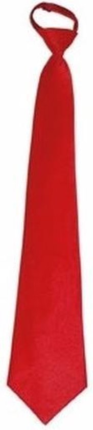 journalist steek Rechtsaf Rode stropdas 46 cm voor volwassenen | bol.com