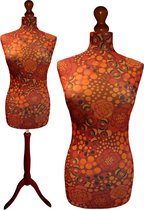 Red Round paspop met donker bruine sparkling driepoot 32/34