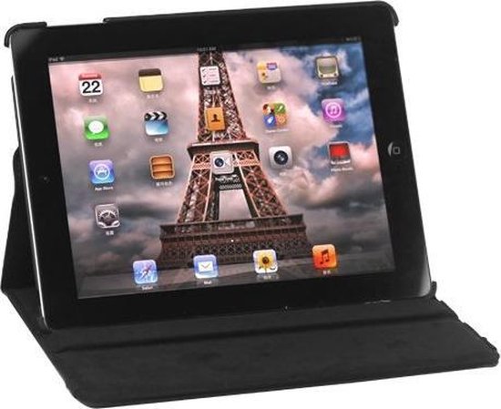 Onbepaald Ban Katholiek Mesh - iPad 3 of 4 (Retina) - Litchi Rotatie Hoes Draaibare Cover Zwart |  bol.com