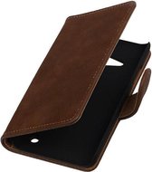 Bark Bookstyle Wallet Case Hoesjes voor Microsoft Lumia 550 Bruin
