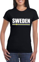 Zwart Zweden supporter t-shirt voor dames M