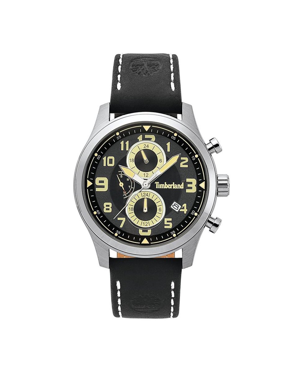 Timberland Groveton 15357JS-02 - Horloge - Leer - Zwart - 44mm