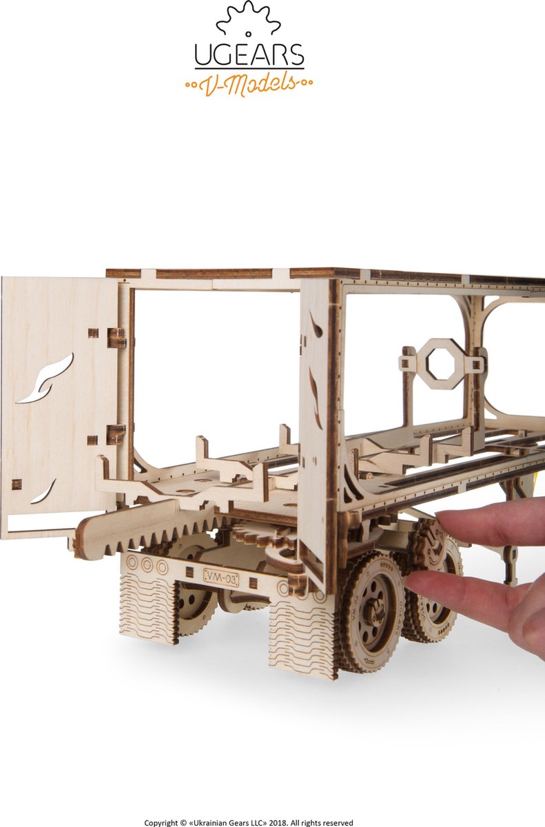 UGEARS Houten 3D Model - Aanhangwagen Voor Heavy Truck — afbeelding 8