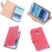 Bestcases Vintage Rood Book Cover Samsung Galaxy S3 Mini i8190