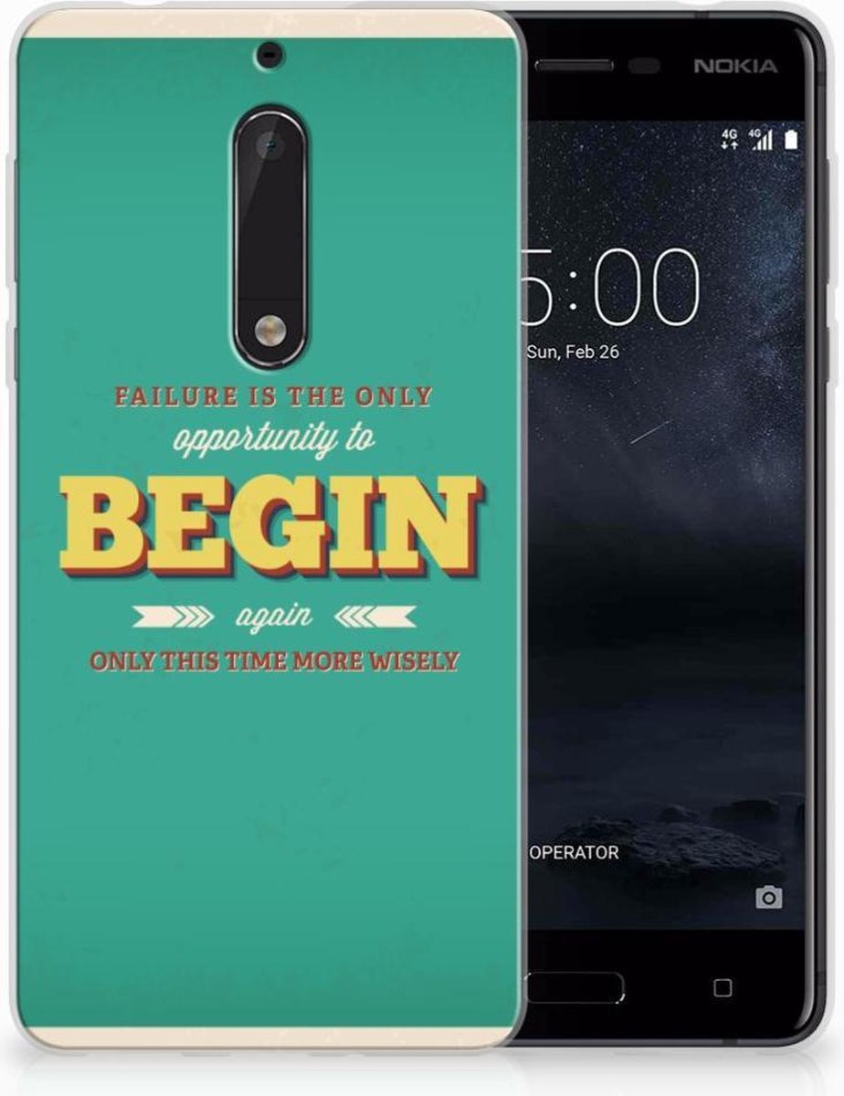 Nokia 5 Siliconen hoesje met naam Quote Begin