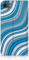Stand Case iPhone SE (2020/2022) 8 | 7 Hoesje Waves Blue