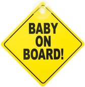 Baby on Board sign met zuignap