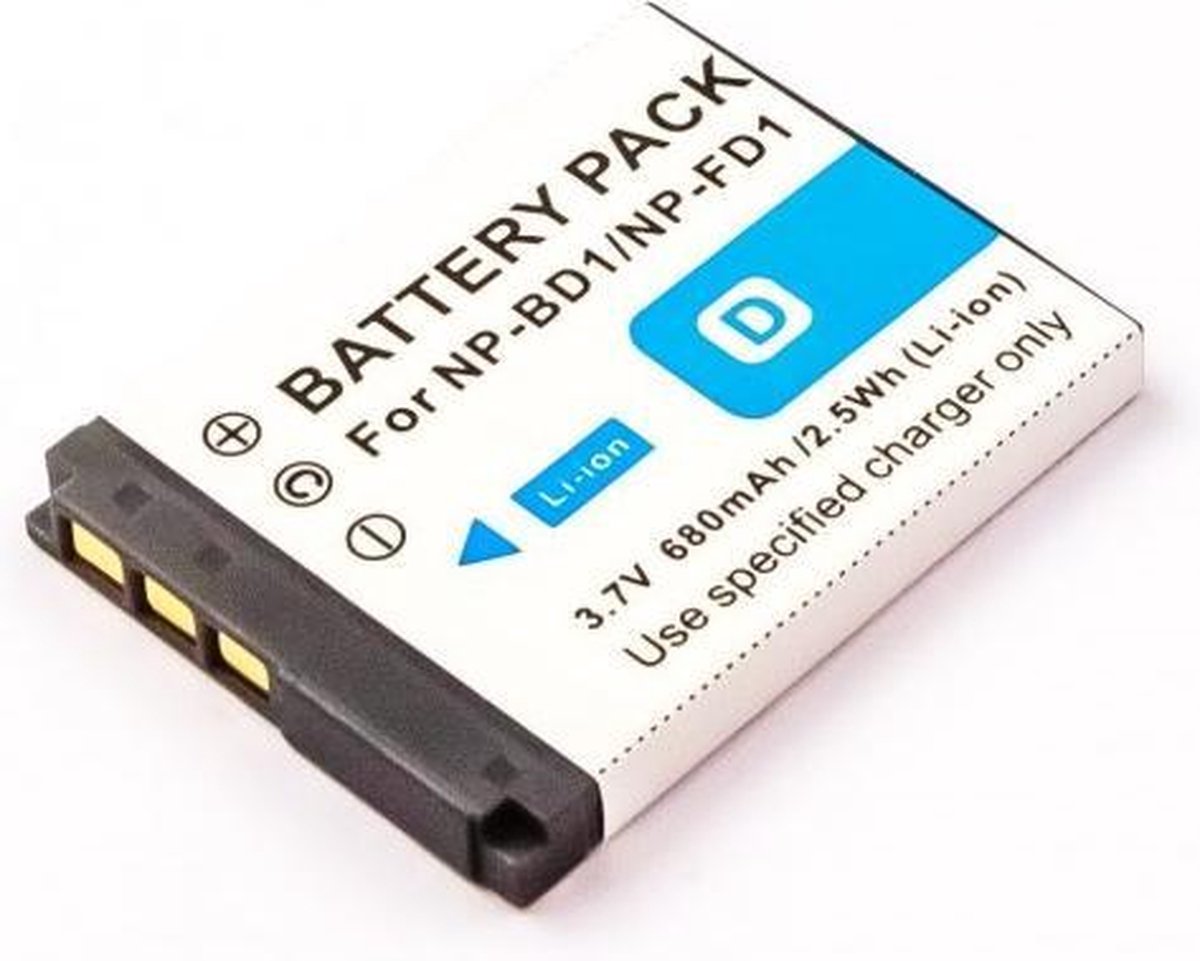 Battery similar SONY NP-BD1, NP-FD1, Li-ion, 3,7V, 680mAh, 2,5Wh