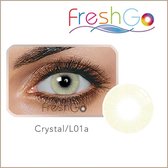 FreshGo Hidrocor Crystal grijze gekleurde contactlenzen met lensdoosje