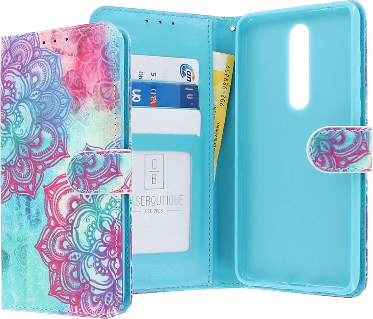 Nokia 3.1 Plus Bookcase hoesje - CaseBoutique - Mandala print Blauw - Kunstleer