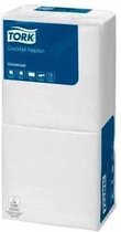 Tork tissue servet, 1 lgs, 1/4 vouw, wit 24 x 24 cm, ds à 4000 stk (20x200) (10130)