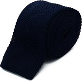 Gebreide stropdas donkerblauw