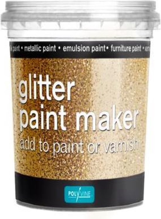 Polyvine glitter paint maker goud - 75 gr - polyvine
