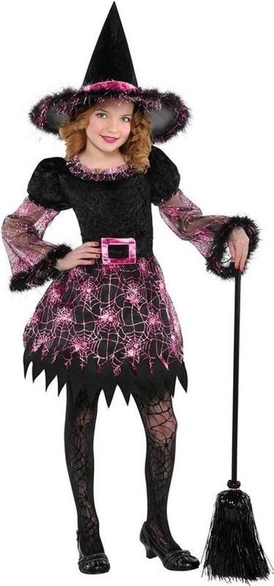 Halloween - Heksen kostuum spinnenweb voor meisjes 104-116 (4-6 jaar) |  bol.com