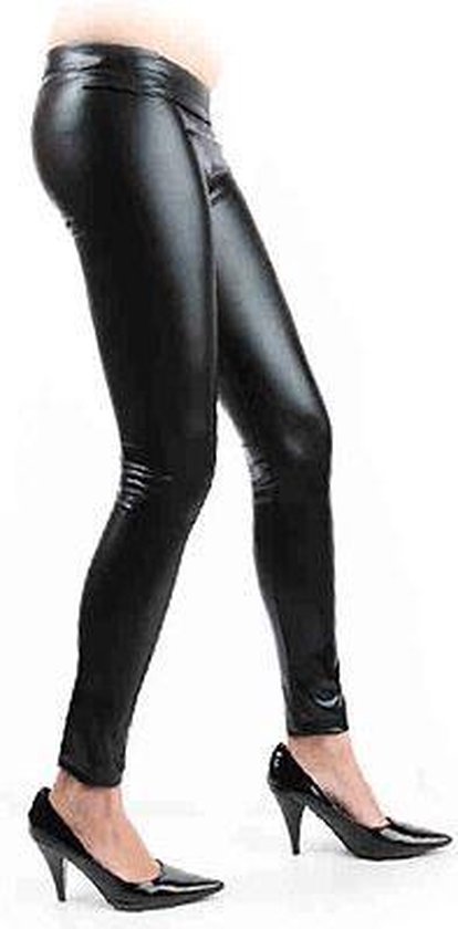 Wonderlijk bol.com | Glimmende zwarte dames legging S/m DH-61
