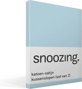 Snoozing - Katoen-satijn - Kussenslopen - Set van 2 - 60x70 cm - Hemel