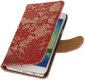Lace Rood Samsung Galaxy Grand Prime Book/Wallet Case/Cover Hoesje