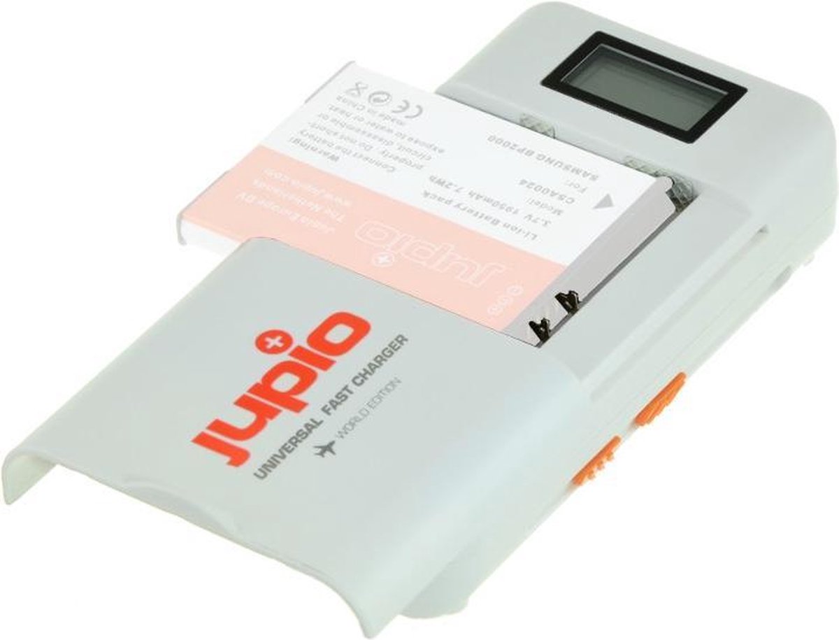Jupio Universal Li-Ion - AA + 2.1A USB Fast Charger LCD version (World Edition)